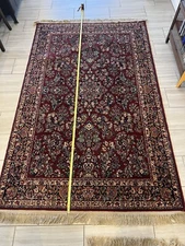 5'9 x 9' Karastan Rug Red Sarouk Rug #700/785 & 2'6X12" Runner