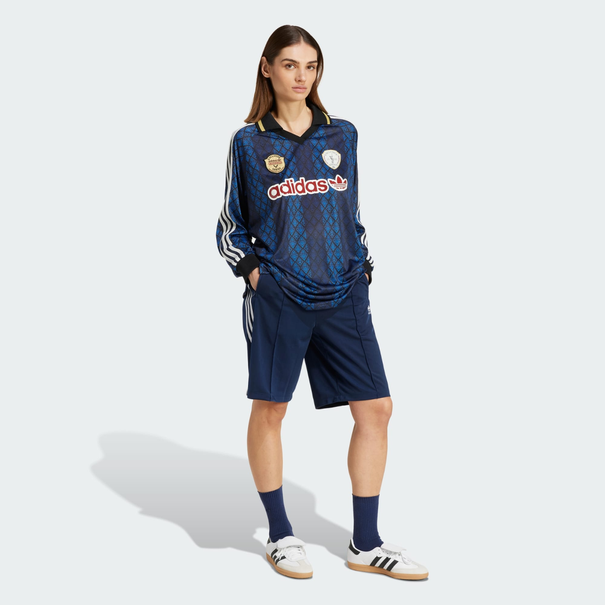 adidas WMNS Retro Sport Cricket-Inspired LS Jersey Night