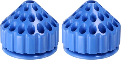 2 Stück drehbarer Grathalter 35 Löcher 360° Dornbohrerhalter, blau