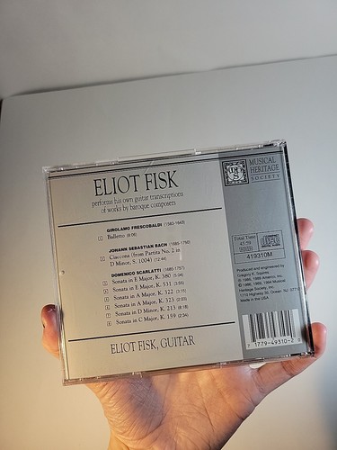 Eliot Fisk performs Baroque Guitar Transcriptions CD Musical Heritage Society - 第 4/6 張圖片