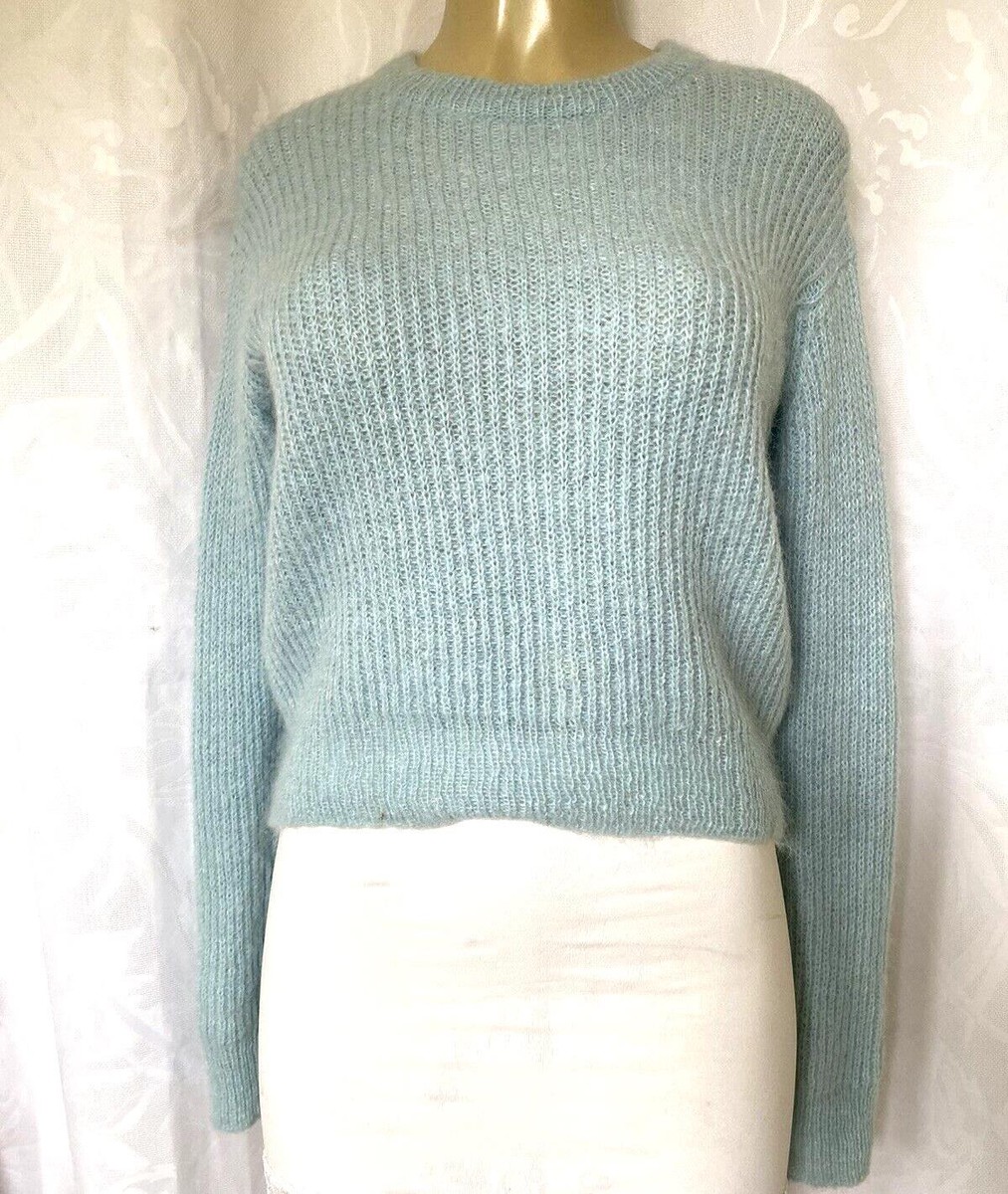 トップス Alexander Wang Mohair Long Knit T by Alexander Wang Mohair Knit Crewneck Sweater Glass Light