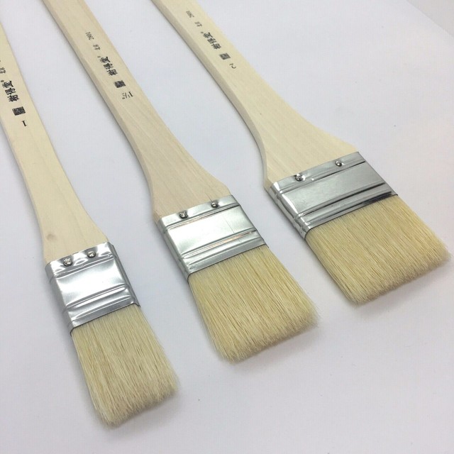 XDT2801 Hake Paint Brush Painting Brushes 3 Pc Hog Bristle 1.18in+1