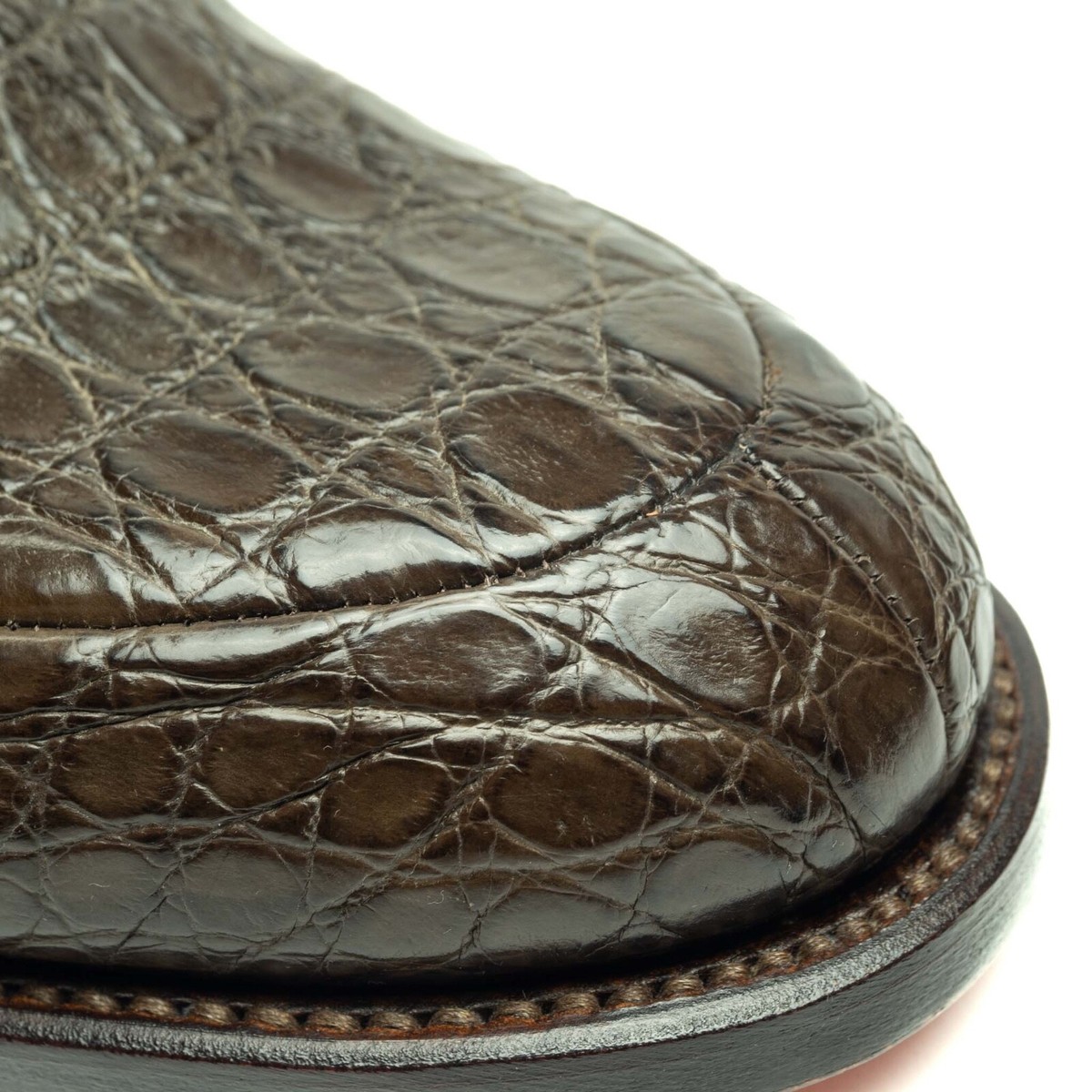 Chaussures En Alligator/crocodile Silvano Lattanzi Santoni, Taille UK 7.5 / EU 41.5 - Neuf Avec Emballage