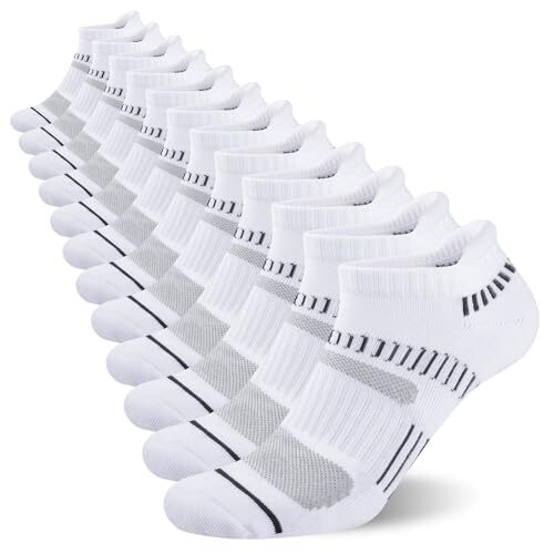 Mens Ankle Socks Athletic Cushioned Breathable Low Cut Tab With Arch Support ...-image