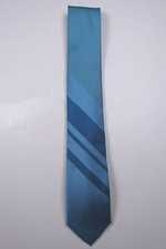 VAN HEUSEN Blue Shiny Stripe 100 Polyester Neck Tie NEW