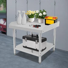 Commercial Work Table Stainless Steel Adjustable Kitchen Prep Working Bench
