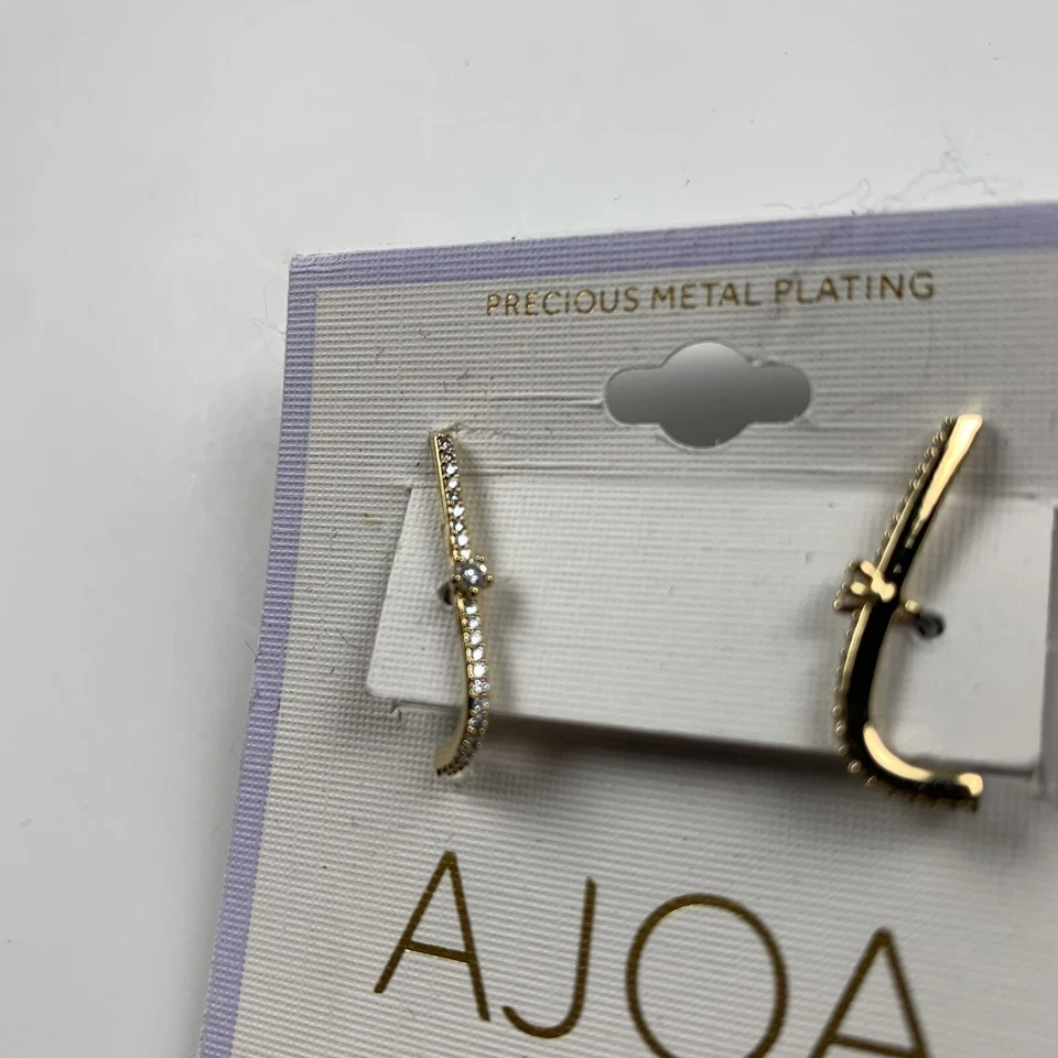 Ajoa By Nadri Lynx Women's Cubic Zirconia Precious Metal Plating Stud Earrings - Image 2 of 4