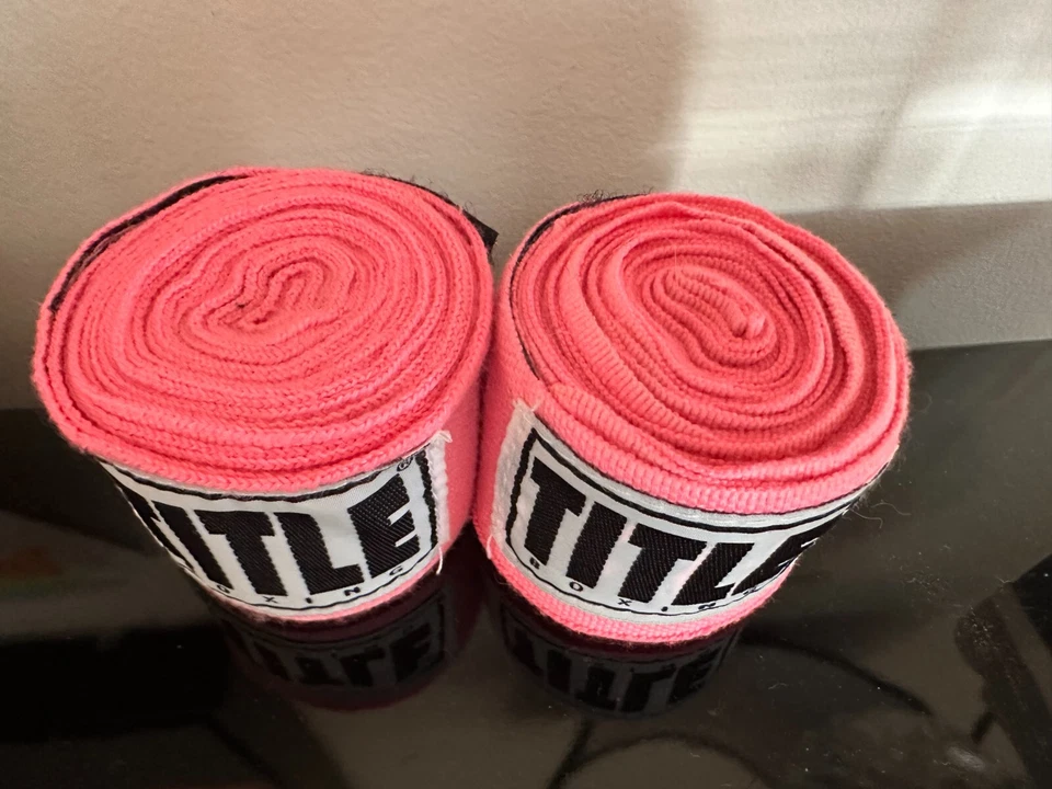 Title Boxing Power-Flex Elite 180" Semi Elastic Hand Fist Wraps - Pink - Image 2 of 4