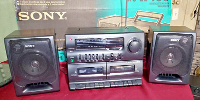 80s Sony CFS-W455 Stereo Double Cassette & Radio Boom Box