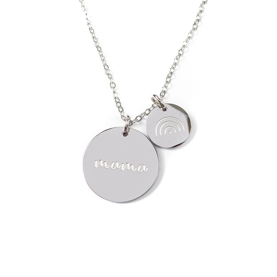 Colar pingente arco-íris mãe - bebê arco-íris - bebês arco-íris - Imagem 3 de 4