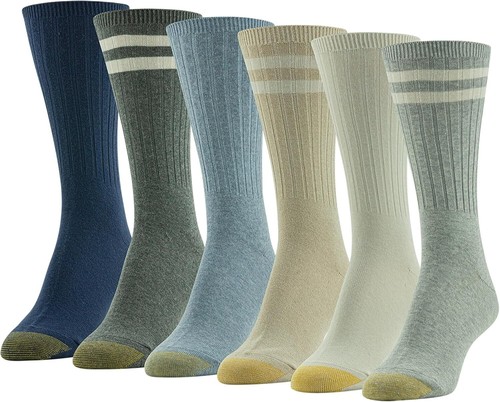 GOLDTOE Women's Casual Texture Ribbed Crew Socks (6 Pairs) - Picture 42 of 57