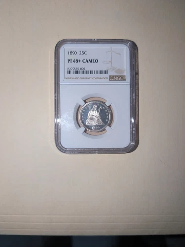 1890 Seated Liberty Quarter Dollar NGC PF68+ CAM