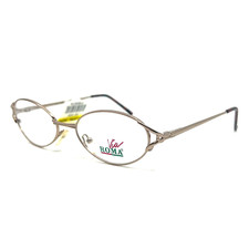 VIA ROMA VR 524 LBR Light Brown Round Oval Eyeglasses Frames 50-15-135