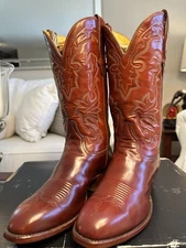 Stallion Men's Custom Chestnut High Gloss Leather French Toe Western Boots 8 D!