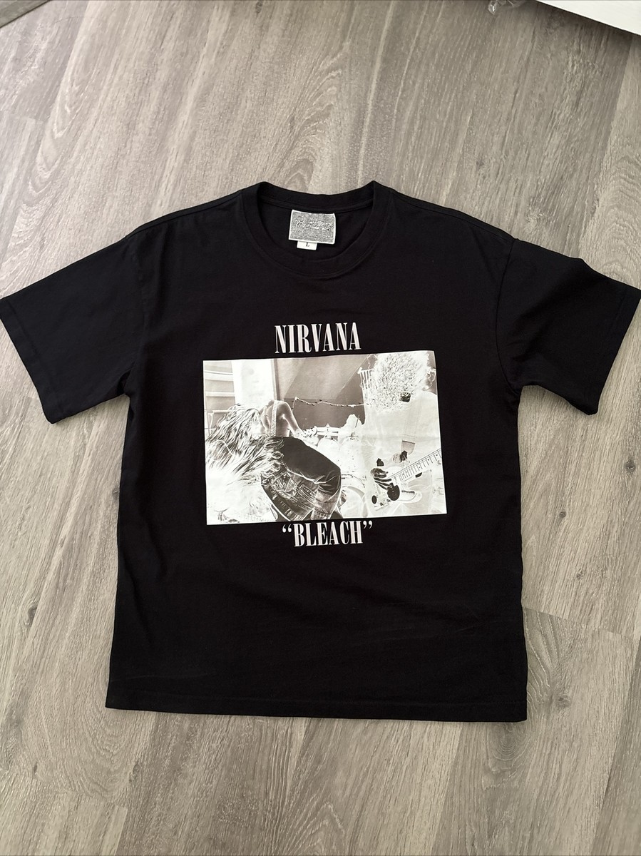 NIRVANA BLEACH Tシャツ ブラック Nirvana Bleach 2009 Brown / Black Graphic Tshirt Size Mens Medium
