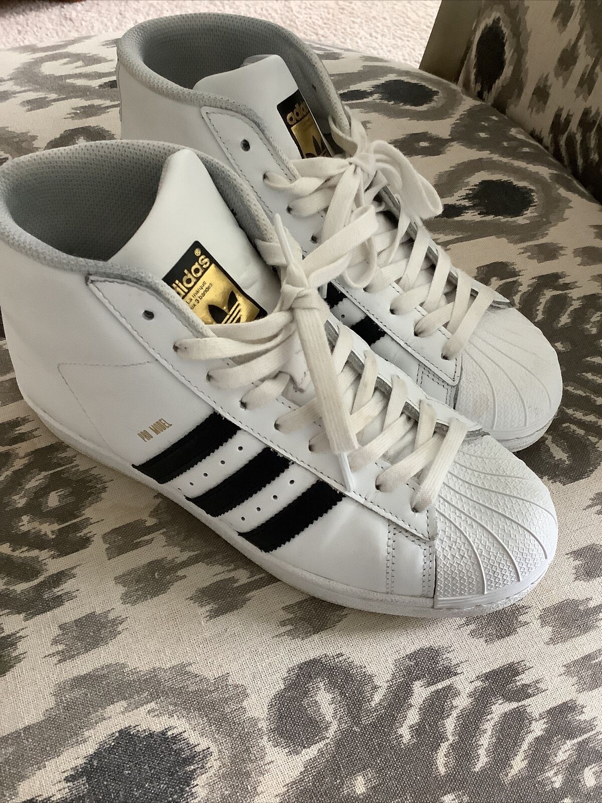 Adidas Superstar Pro Model High Top Basketball Shoes Sz 5.5 | eBay