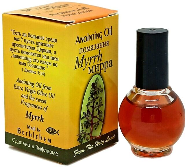 Anointing Oil Natural Fragrances of Myrrh Blessed in Bethlehem Holy Land Gift