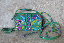 Vera Bradley Emerald Paisley All In One Crossbody Wallet Wristlet MINT