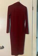 Nasty Gal - Maroon Bodycon Dress - Size 10 - Excellent Condition
