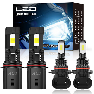 For Nissan Murano 2003-2007,4x Bulbs KIT LED Headlights 9007 High Low Beam 9145 Fog Lights