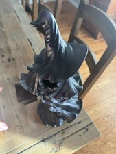Authentic Cracker Barrel Black Resin Witch 18  With LED Lantern 2023 Decor - NIB