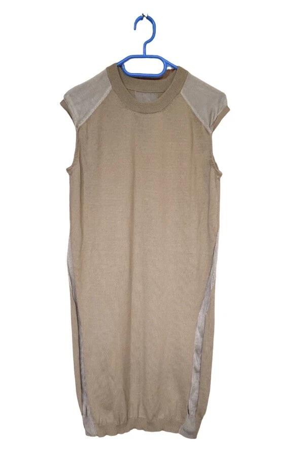 NWT MM6 Maison Martin Margiela Size M Tunic Dress Brown Knit Mesh