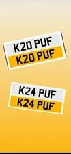 PRIVATE NUMBER PLATE K20 K24 DVLA  RETENTION CAR REG CHERISHED MATCHING HONDA