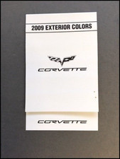 2009 Chevrolet Corvette Factory Original Color Paint Guide Brochure 2009 Chevrolet Corvette Factory Original Color Paint Guide Brochure