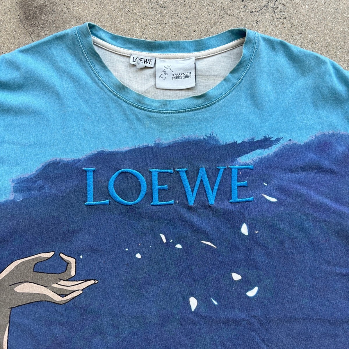 Loewe x Spirited Away Haku Print T-Shirt sz L Studio Ghibli