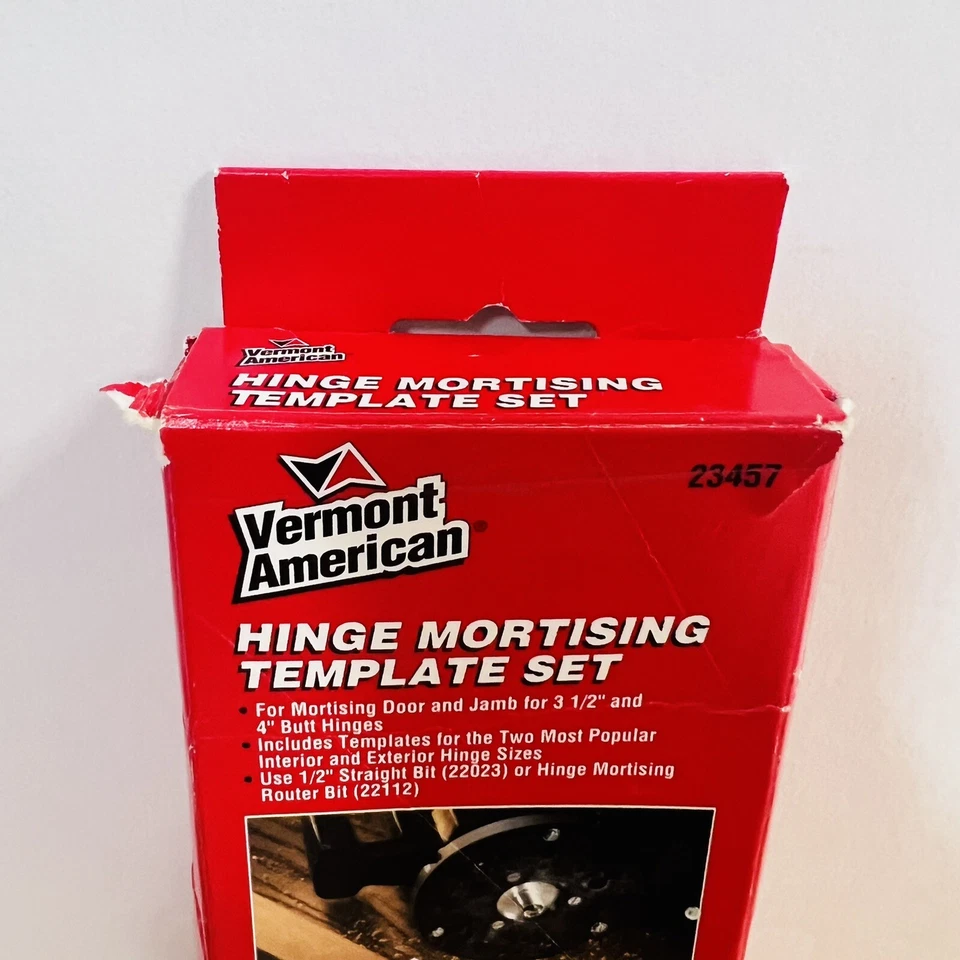 Vermont American #23457 Juego de plantillas de acero para mortaja con bisagra nuevo en caja Foto 2 de 4