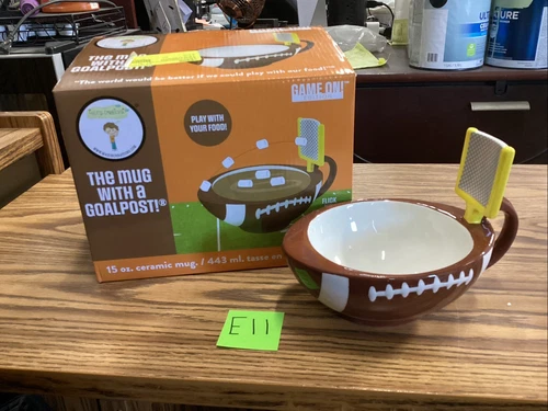 Max'is Creations Game On Edition Football Mug with a GoalPost 15oz Ceramic Mug