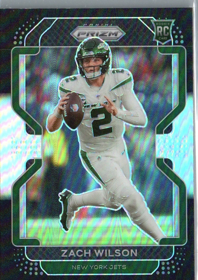 2021 Panini Chronicles #PB-2 Zach Wilson Prizm Black Silver