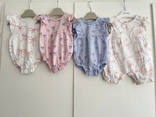 Baby Girls 0-3 Months Summer Outfit Romper Set Bundle Bows George F&F