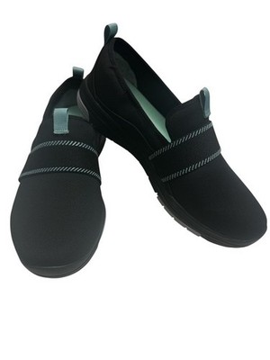 Ryka Amelia 2 Slip-On 8W Shoes Black Blue Casual Athletic Mesh Sneakers 8 Wide