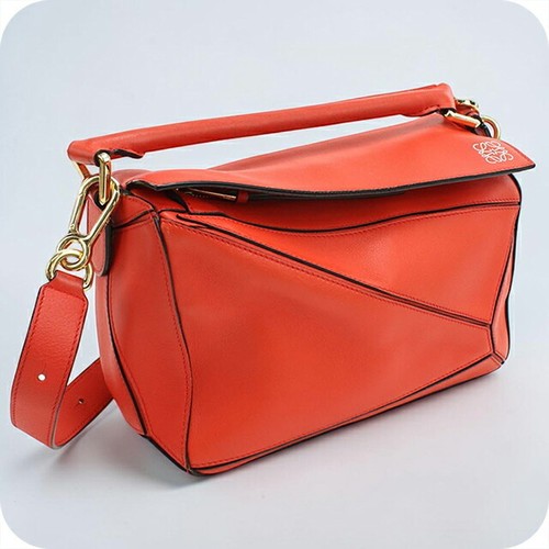 Used LOEWE Handbag Ladies Brand LOEWE Puzzle 2WAY Red
