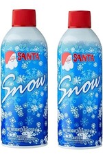 PACK 2 Aerosol de Nieve Papá Noel Spray Artificial Escarcha Ventana Decoraciones Navidad