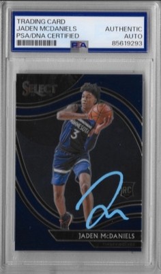 【激レア期間限定出品・1/1 RC auto】Jaden Mcdaniels 2020 Panini Select #273 Jaden McDaniels RC Courtside PSA DNA