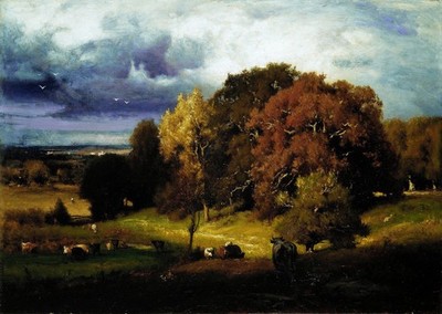 Klassisches Landschaftswandbild Ruhige Landschaftsszene Realismus Natu