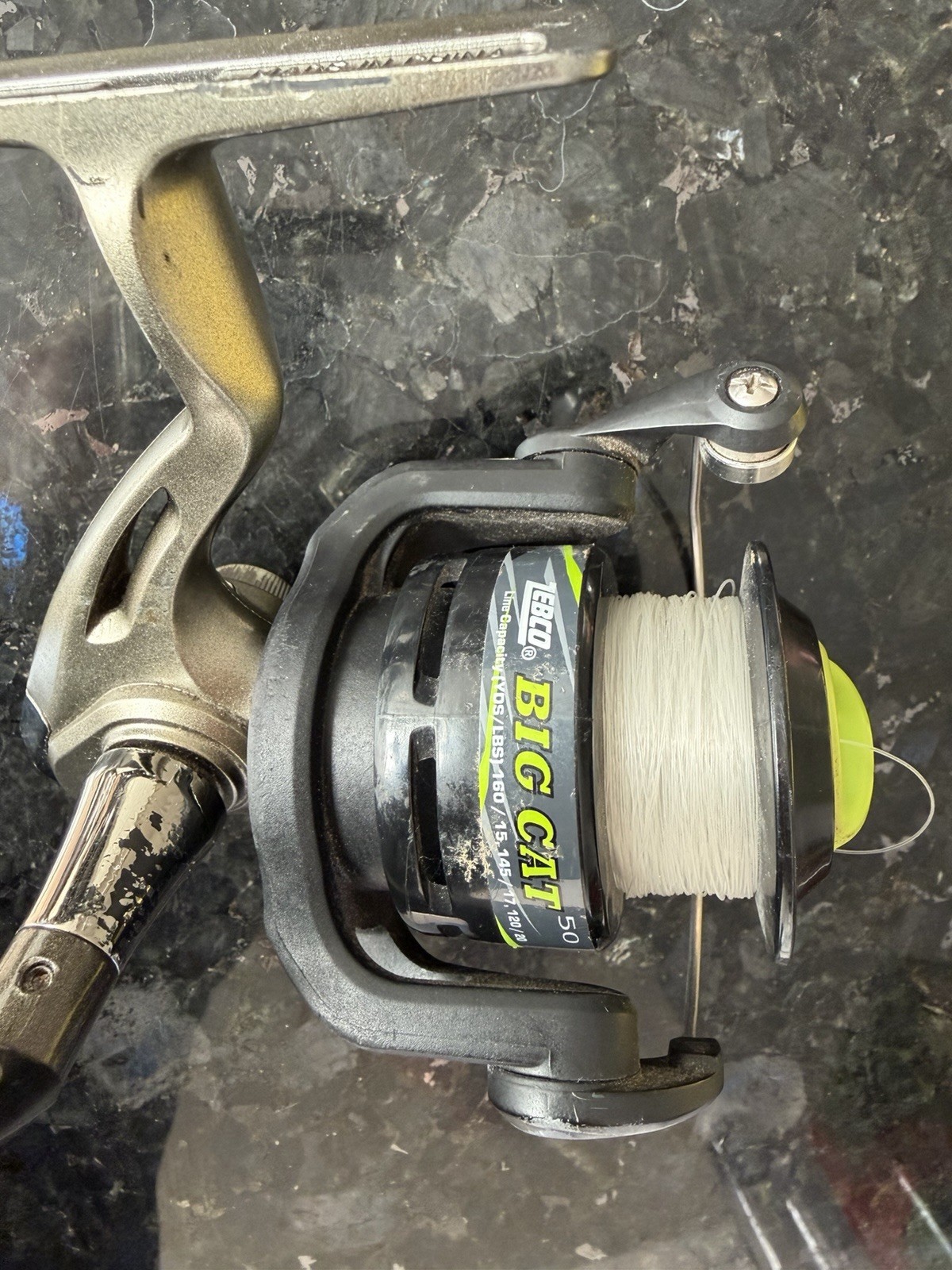 Zebco Big Cat 50 Spinning Reel 4.3:1 Gear Ratio Black Silver