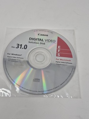 Canon Digital Camera Solution Disk Version 31.0 D89-1702 Software Manuals CD