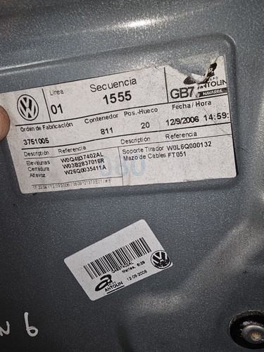 VW POLO MK4 ELECTRIC WINDOW REGULATOR 5 DOOR DRIVERS FRONT RIGHT OSF (2002-2009) - Bild 5 von 9