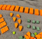 Lego Bricks Lot in Lego Cup: 4x2 Orange, 3x2 Thin Orange, Lime 1x1 Round Studs, — photo 5