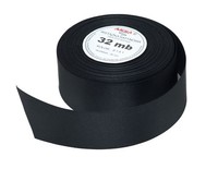 Satinband Dekoband Schwarz 38Mm X 32M