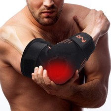 Elbow Compression Sleeve for Weightlifting - Adjustable Straps, Pain Relief Supp
