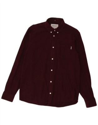 Carhartt Herren Hemd Medium Burgundy Cotton DS07