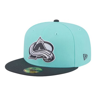New Era Colorado Avalanche Two-Tone Color NHL Hat Turquoise/Charcoal Men's