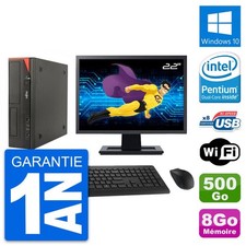PC Fujitsu E520 DT Ecran 22" Intel G3220 RAM 8Go Disque 500Go Windows 10 Wifi