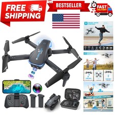 Beginner-Friendly Foldable Drone with 1080P Camera & Voice Control - 2 Batteries