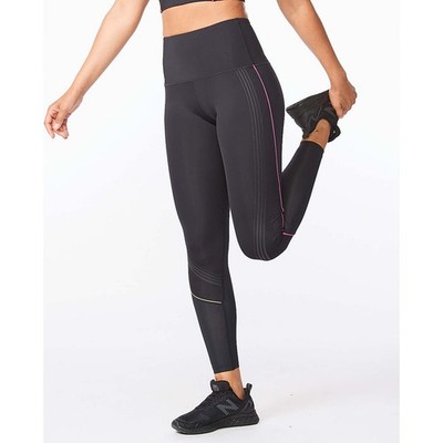 New 2XU Motion Digi-Pop Hi-Rise Compression Leggings Small Black/Magenta WA6620b