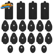 TENS Unit Electrode Pads 20 Pack 3.5Mm Snap EMS Replacement Pads